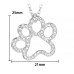 Kaklo papuošalas Šuniuko pėdutė balta; 25x21mm