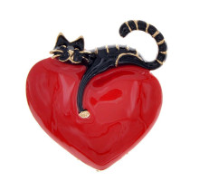 Segė Love Cat Black; 4.3x4.7cm