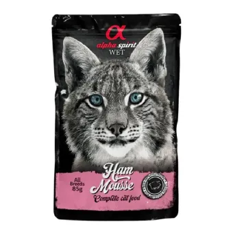 Alpha Spirit Wet Ham Mousse konservuotas pašaras katėms, kumpis; 6x85g