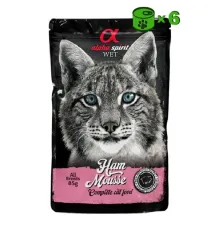 Alpha Spirit Wet Ham Mousse konservuotas pašaras katėms, kumpis; 6x85g