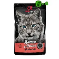 Alpha Spirit Wet Salmon Mousse konservuotas pašaras katėms, lašiša; 6x85g