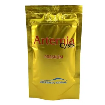 Artemia Koral Artemia Cysts Premium artemijų kiaušiniai ritinimui; 50g, 100g, 550g Artemia Koral Artemia Cysts Premium artemijų kiaušiniai ritinimui; 50g, 100g, 550g