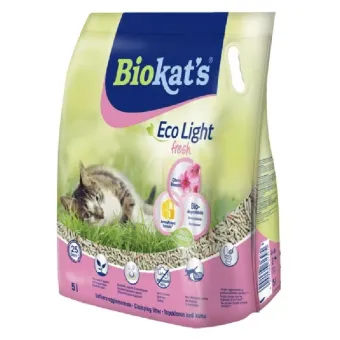 Biokat's Eco Light Fresh Cherry Blossom kraikas katėms, biologiškai suyrantis; 5l