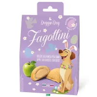DoggyeBag Fagottini traškūs sausainiai su obuoliais skanėstas šunims; 110g