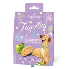 DoggyeBag Fagottini traškūs sausainiai su obuoliais skanėstas šunims; 110g