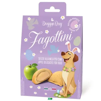 DoggyeBag Fagottini traškūs sausainiai su obuoliais skanėstas šunims; 110g