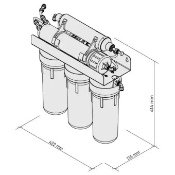 Ecosoft RO5 RO osmosinis filtras su mineralizacija; 190l/para