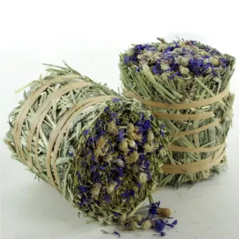 Esve Timothy Hay Roll motiejuko šienas su rugiagėlėm graužikams; 0.1kg