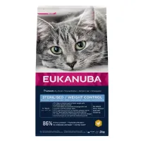 Eukanuba Adult Cat Weight Control sausas pašaras suaugusioms katėms, vištiena; 2kg, 10kg