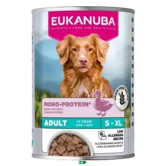 Eukanuba Special Care Mono Protein Adult Duck konservuotas pašaras suaugusiems šunims, antiena; 400g