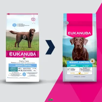 Eukanuba Special Care Weight Control L sausas pašaras suaugusiems šunims didelio dydžio veislų, vištiena; 15kg