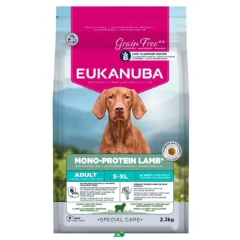 Eukanuba Special Care Mono Protein Lamb sausas pašaras suaugusiems šunims visų veislų, ėriena; 2.3kg, 12kg