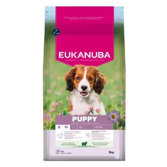 Eukanuba Life Care Puppy S/M Lamb sausas pašaras šuniukams mažo ir vidutinio dydžio, ėriena ir ryžiai; 3kg, 12kg