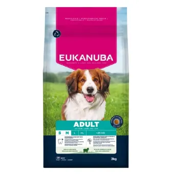 Eukanuba Life Care Adult S/M Lamb sausas pašaras suaugusiems šunims mažo ir vidutinio dydžio, ėriena ir ryžiai; 3kg, 12kg