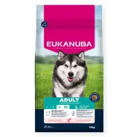 Eukanuba Adult L/XL Breeds Salmon sausas pašaras suaugusiems šunims didelio dydžio veislų, miežiai, lašiša; 12kg