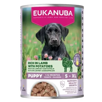 Eukanuba Life Care Puppy Lamb konservuotas pašaras jauniems šuniukams, ėriena ir bulvės; 400g Eukanuba Life Care Puppy Lamb konservuotas pašaras jauniems šuniukams, ėriena ir bulvės; 400g