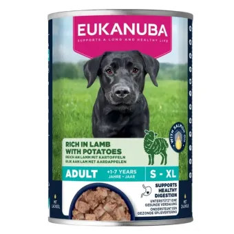 Eukanuba Life Care Adult Lamb konservuotas pašaras suaugusiems šunims, ėriena ir bulvės; 400g Eukanuba Life Care Adult Lamb konservuotas pašaras suaugusiems šunims, ėriena ir bulvės; 400g