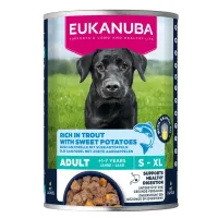 Eukanuba Life Care Adult Trout konservuotas pašaras suaugusiems šunims, upėtakis ir batatai; 400g