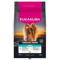 Eukanuba Breed Care Yorkshire Terrier Chicken sausas pašaras suaugusiems Jorkšyro terjerams, vištiena; 3kg