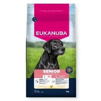 Eukanuba Life Care Senior L/XL Chicken sausas pašaras senyviems šunims didelio dydžio veislų, vištiena; 15kg