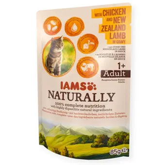 Iams Naturally Cat Chicken & Lamb konservuotas pašaras katėms, vištiena ir ėriena; 85g
