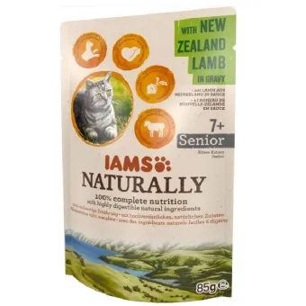 Iams Naturally Cat New Zealand Lamb konservuotas pašaras senyvoms katėms, ėriena; 85g