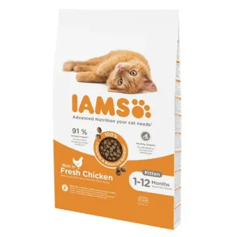 Iams Vitality Kitten Chicken sausas pašaras kačiukams, vištiena; 2kg, 10kg