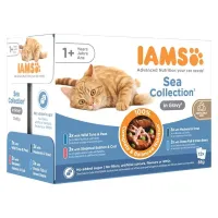Iams Delights Cat Sea Collection Gravy konservuotas pašaras katėms, rinkinys; 12x85g