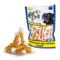 Kiddog Duck Breast kalcio kauliukai su vištiena, skanėstai šunims; 500g