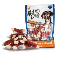 Kiddog Duck Breast kalcio kauliukai su antiena, skanėstai šunims; 500g