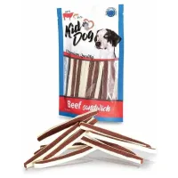 Kiddog Sandwich jautienos ir menkės juostelės skanėstai šunims; 500g