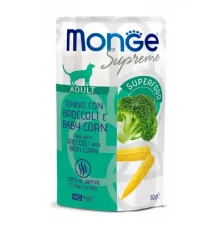 Monge Supreme Cat Wet Tuna with broccoli and baby corn konservuotas pašaras katėms, tunas, brokoliai, kukurūzai; 80g