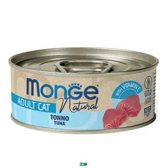 Monge Wet Cat Cans Tuna konservuotas pašaras katėms, tunas; 80g