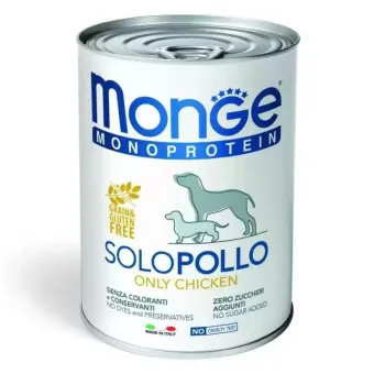 Monge Monoprotein Wet Dog Pate Chicken konservuotas pašaras šunims, vištiena; 150g, 400g Monge Monoprotein Wet Dog Pate Chicken konservuotas pašaras šunims, vištiena; 150g, 400g