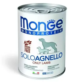 Monge Monoprotein Wet Dog Pate Lamb konservuotas pašaras šunims, ėriena; 150g, 400g Monge Monoprotein Wet Dog Pate Lamb konservuotas pašaras šunims, ėriena; 150g, 400g