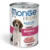 Monge Fresh Wet Dog Cans Adult Pork konservuotas pašaras šunims, kiauliena; 400g