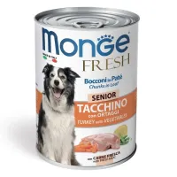 Monge Fresh Wet Dog Cans Senior Turkey konservuotas pašaras šunims, kalakutiena; 400g
