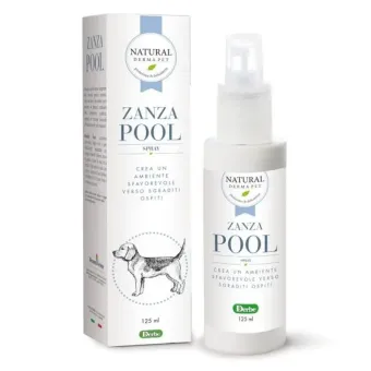 Natural Derma Zanza Pool apsauginis purškalas šunims ir katėms nuo uodų; 125ml