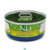 N&D Prime Cat Wet Wild Boar&Apple konservuotas pašaras katėms, šerniena; 70g