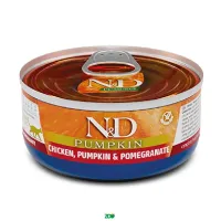 N&D Pumpkin Cat Wet Chicken Pumpkin&Pomegranate konservuotas pašaras katėms, vištiena; 70g