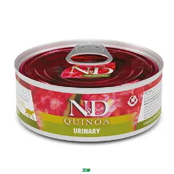 N&D Quinoa Cat Wet Urinary konservuotas dietinis pašaras katėms, šlapimo sistemos sveikatai, antiena; 80g