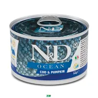 N&D Ocean Dog Wet Cod&Pumpkin konservuotas pašaras suaugusiems šunims, menkė; 140g, 285g