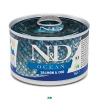 N&D Ocean Dog Wet Salmon&Cod konservuotas pašaras suaugusiems šunims, lašiša, menkė; 140g, 285g