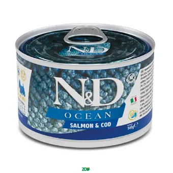 N&D Ocean Dog Wet Salmon&Cod konservuotas pašaras suaugusiems šunims, lašiša, menkė; 140g, 285g