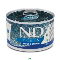N&D Ocean Dog Wet Trout&Salmon konservuotas pašaras suaugusiems šunims, lašiša, upėtakis; 140g, 285g