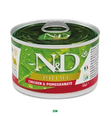 N&D Prime Dog Wet Chicken&Pomegranate konservuotas pašaras suaugusiems šunims, vištiena; 140g