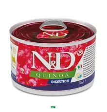 N&D Quinoa Dog Wet Digestion konservuotas dietinis pašaras šunims su jautria virškinimo sistema, ėriena; 140g, 285g