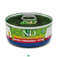 N&D Prime Kitten Wet Chicken&Pomegranate konservuotas pašaro papildas kačiukams, vištiena; 70g