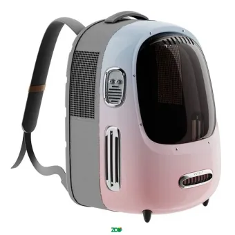 Petkit Breezy Dome 2 Pink kuprinė šunims ir katėms transportuoti; 33x30x45cm