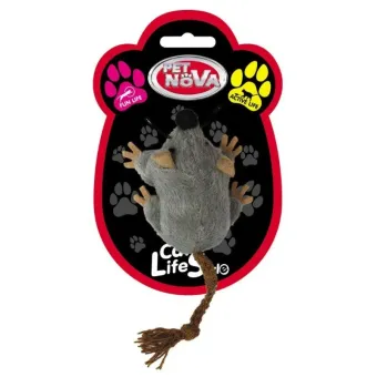 Pet Nova Plush Mouse pliušinė pelė žaislas katėms minkštas; 7x5cm